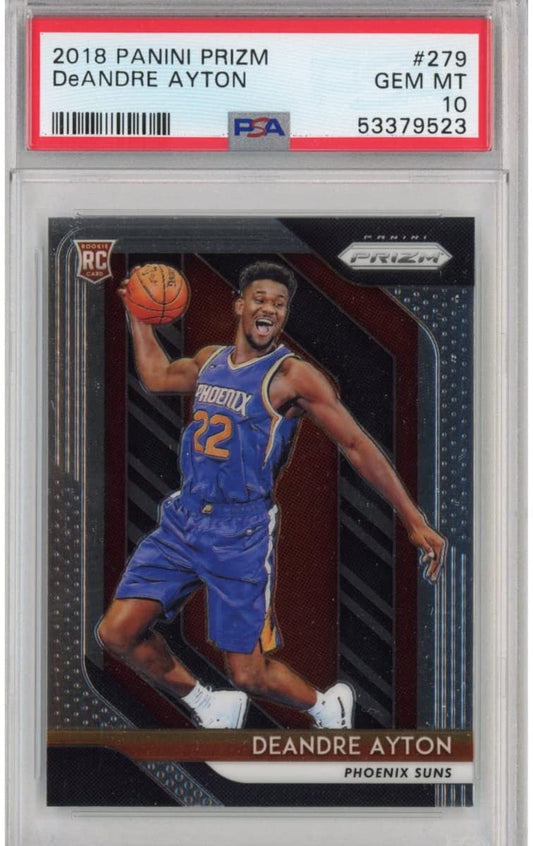 Graded 2018-19 Panini Prizm Deandre Ayton #279 Rookie RC Basketball Card PSA 10 Gem Mint - Sport Cards