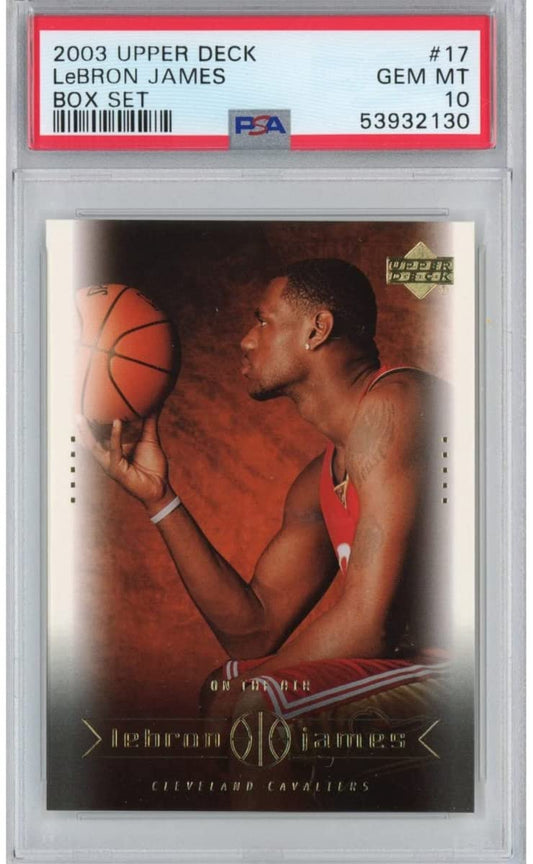 Graded 2003-04 Upper Deck LeBron James #17 Box Set Rookie RC Basketball Card PSA 10 Gem Mint
