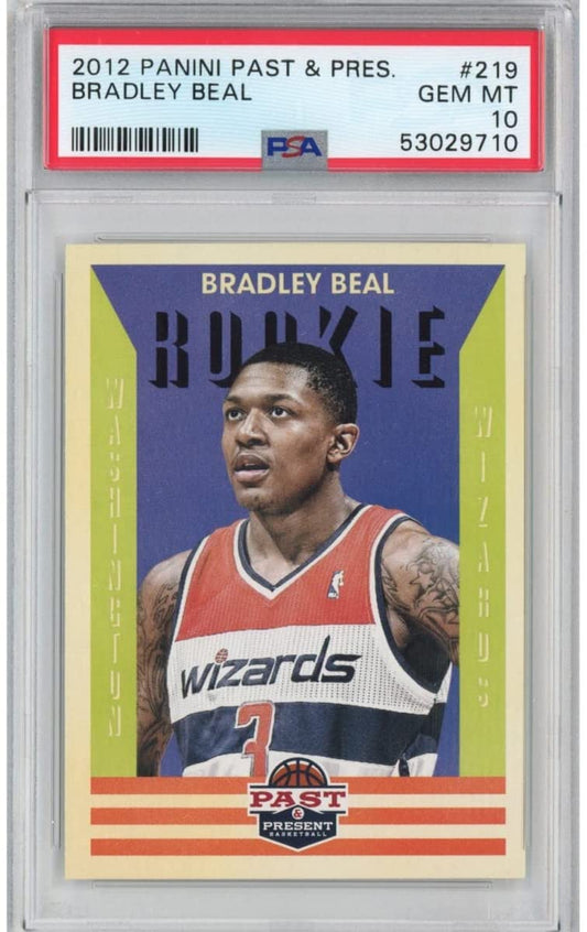 Graded 2012-13 Panini Past & Present Bradley Beal #219 Rookie RC Basketball Card PSA 10 Gem Mint - Sport Cards