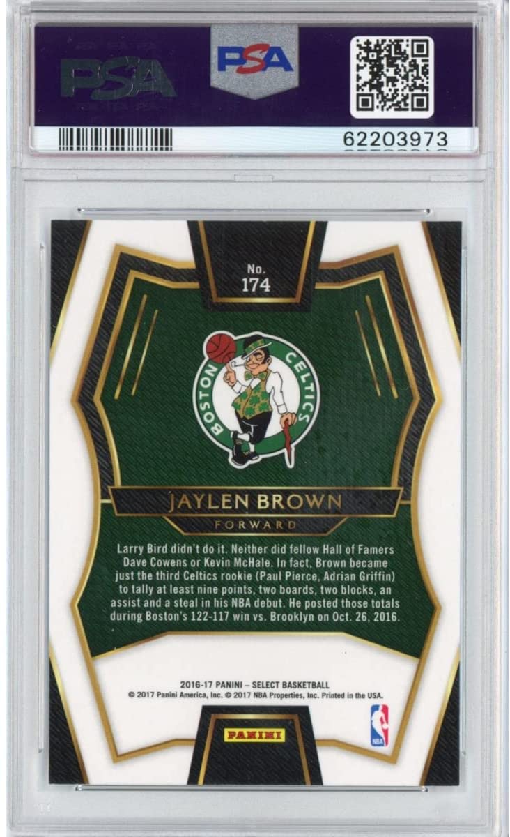 Graded 2016-17 Panini Select Jaylen Brown #174 Premier Rookie RC Basketball Card PSA 10 Gem Mint