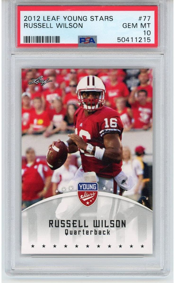 Graded 2012 Leaf Young Stars Russell Wilson #77 Rookie RC Football Card PSA 10 Gem Mint - Sport Cards
