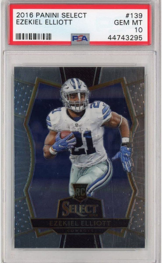 Graded 2016 Panini Select Ezekiel Elliott #139 Rookie RC Football Card PSA 10 Gem Mint