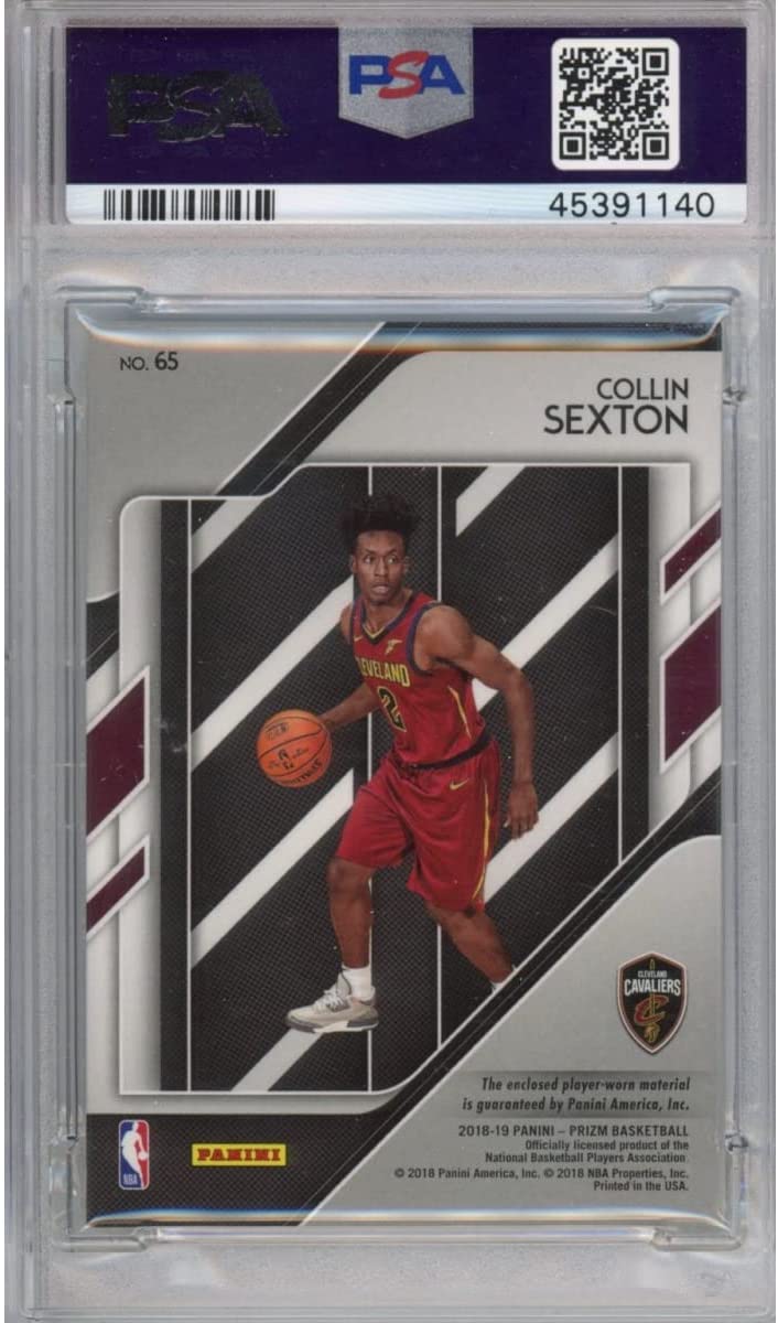 Graded 2018-19 Panini Prizm Collin Sexton #65 Sensational Swatches Rookie RC Basketball Card PSA 10 Gem Mint - Sport Cards