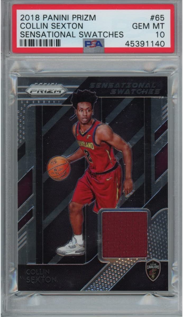 Graded 2018-19 Panini Prizm Collin Sexton #65 Sensational Swatches Rookie RC Basketball Card PSA 10 Gem Mint - Sport Cards
