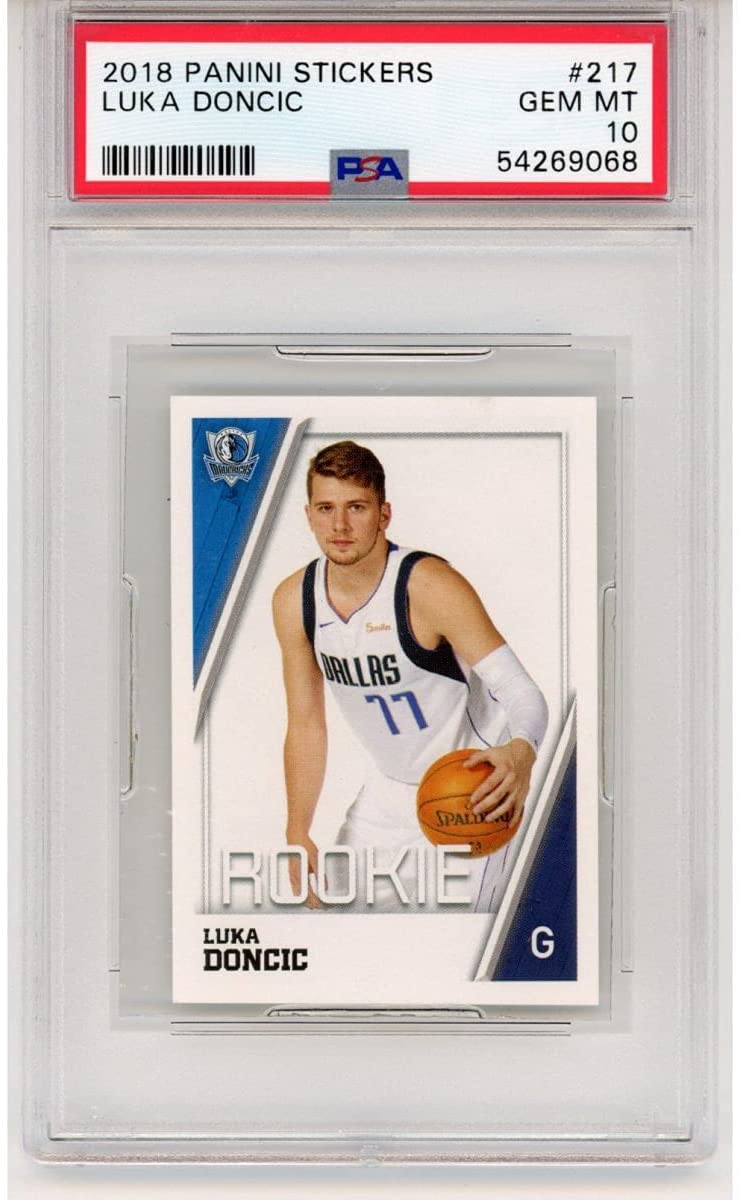 Graded 2018-19 Panini Stickers Luka Doncic #217 Rookie RC Basketball Card PSA 10 Gem Mint
