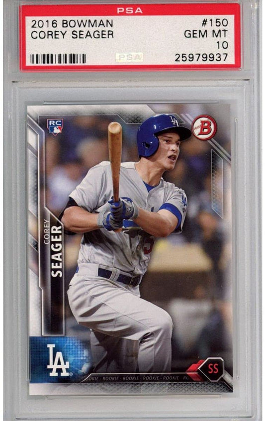 Graded 2016 Topps Bowman Corey Seager #150 Rookie RC Baseball Card PSA 10 Gem Mint
