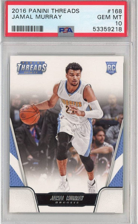 Graded 2016-17 Panini Threads Jamal Murray #168 Rookie RC Basketball Card PSA 10 Gem Mint