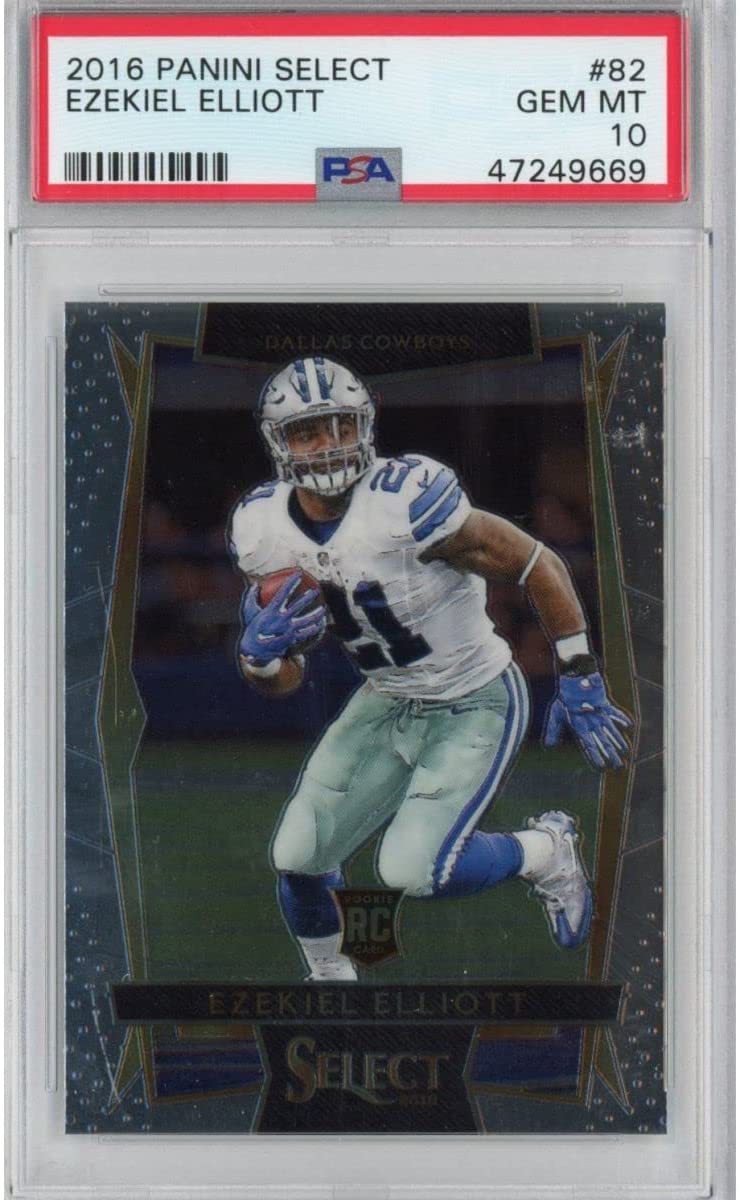 Graded 2016 Panini Select Ezekiel Elliott #82 Rookie RC Football Card PSA 10 Gem Mint