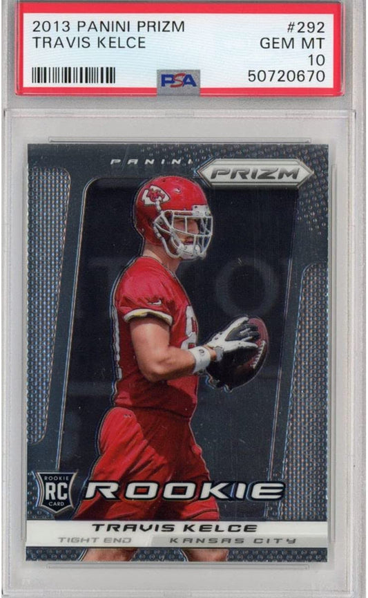 Graded 2013 Panini Prizm Travis Kelce #292 Rookie RC Football Card PSA 10 Gem Mint