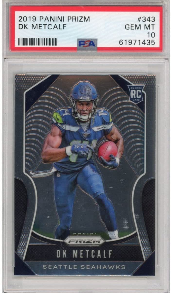 Graded 2019 Panini Prizm DK D.K. Metcalf #343 Rookie RC Football Card PSA 10 Gem Mint - Sport Cards