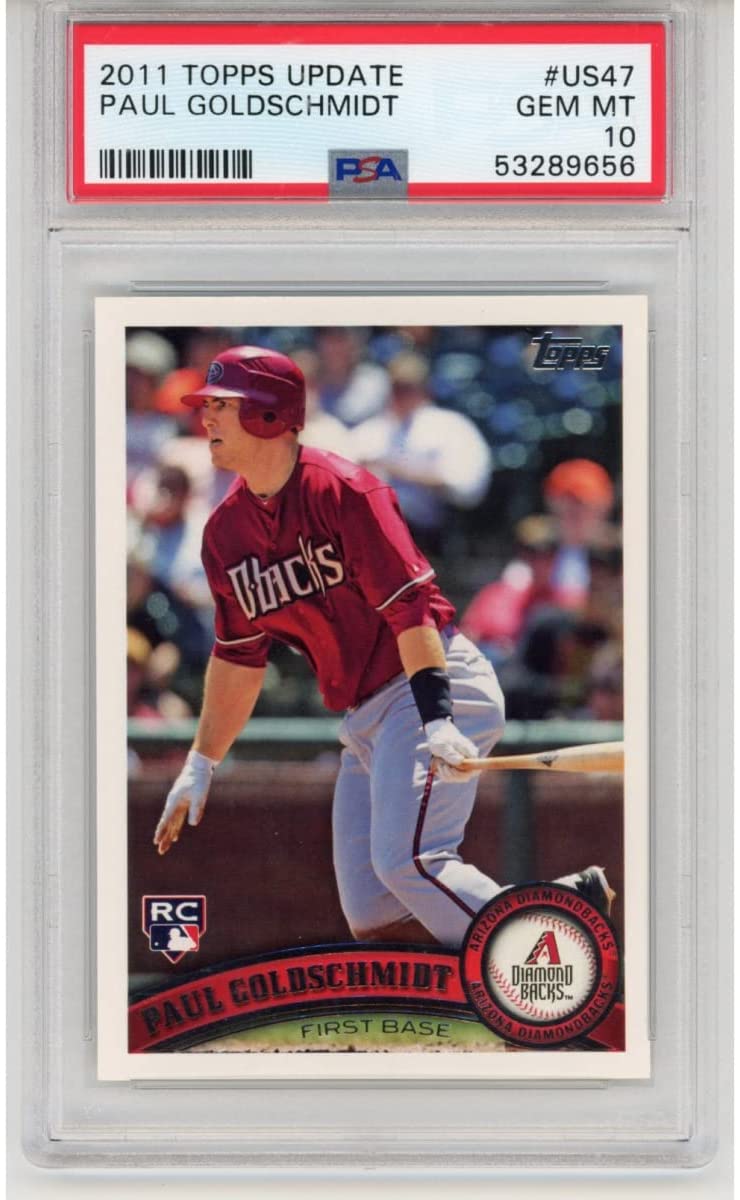 Graded 2011 Topps Update Paul Goldschmidt #US47 Rookie RC Baseball Card PSA 10 Gem Mint - Sport Cards