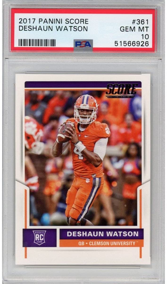 Graded 2017 Panini Score Deshaun Watson #361 Rookie RC Football Card PSA 10 Gem Mint - Sport Cards