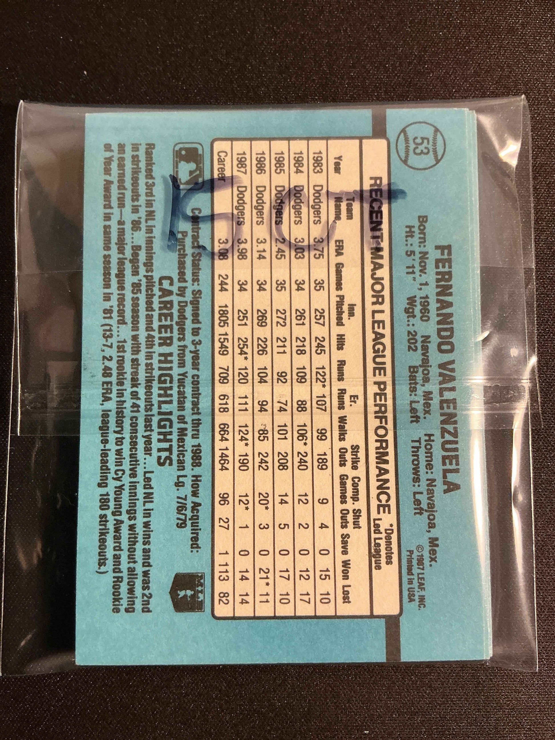 1988 Donruss #53 Fernando Valenzuela 16 Ct Multiple Cards - Sport Cards