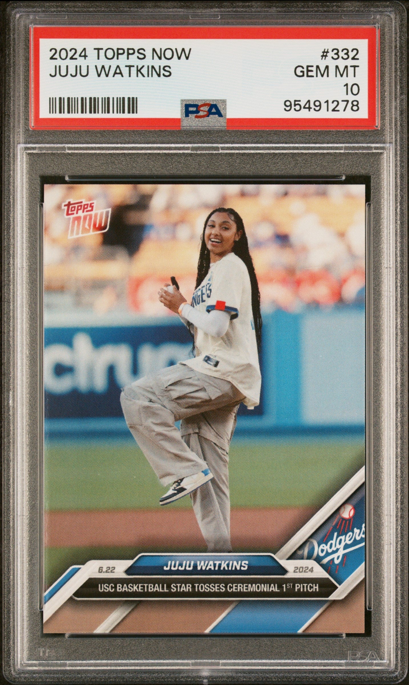 Graded 2024 Topps Now JuJu Watkins #332 Rookie RC Basketball Card PSA 10 Gem Mint - Sport Cards