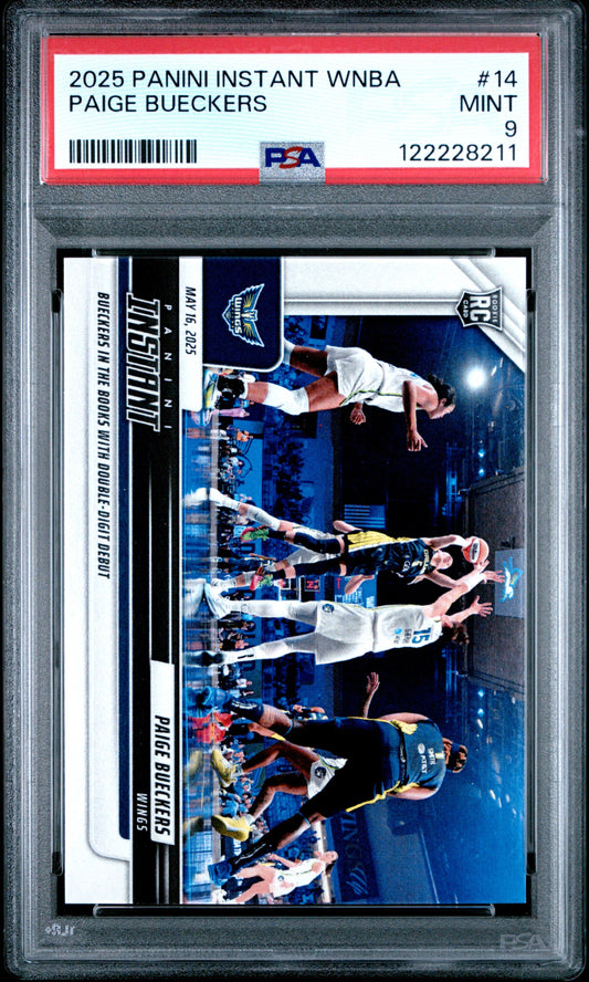 Graded 2025 Panini Instant Paige Bueckers #14 Rookie RC Basketball Card PSA 9 Mint