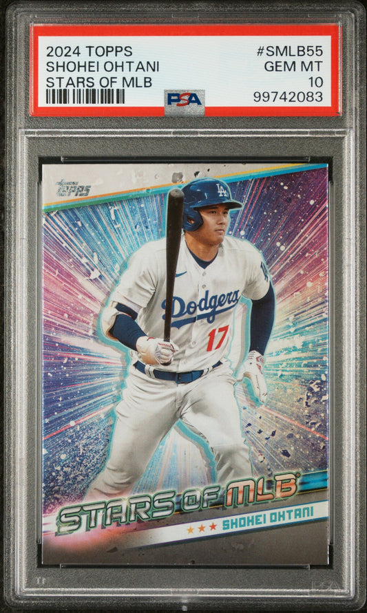 Graded 2024 Topps Shohei Ohtani #SMLB55 Stars of MLB Baseball Card PSA 10 Gem Mint