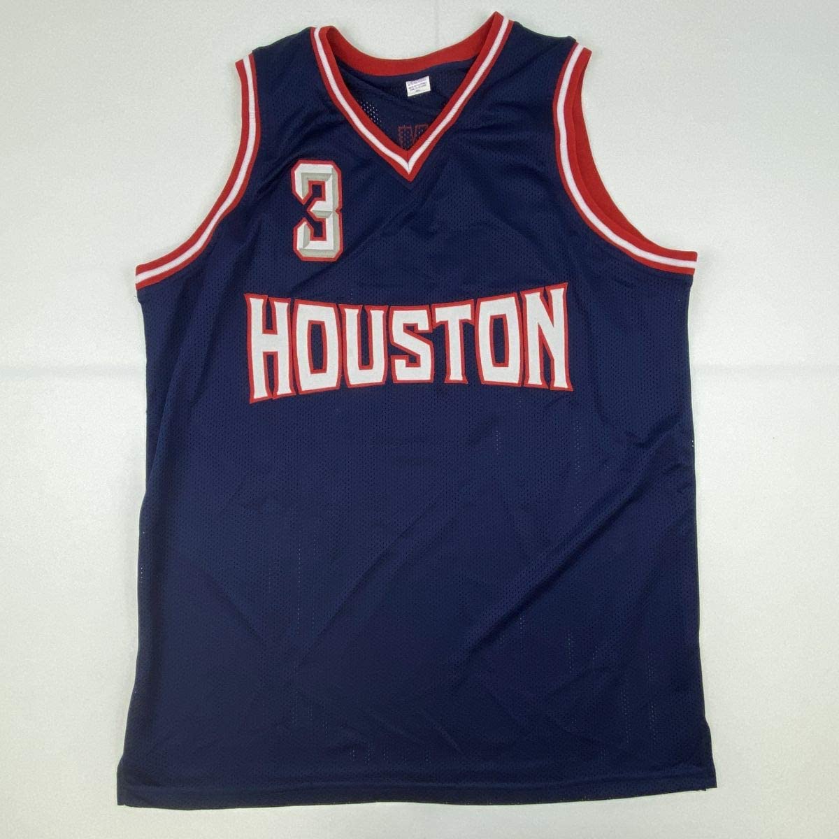 Autographed/Signed Steve Francis Houston Blue Basketball Jersey JSA COA - Sport Cards