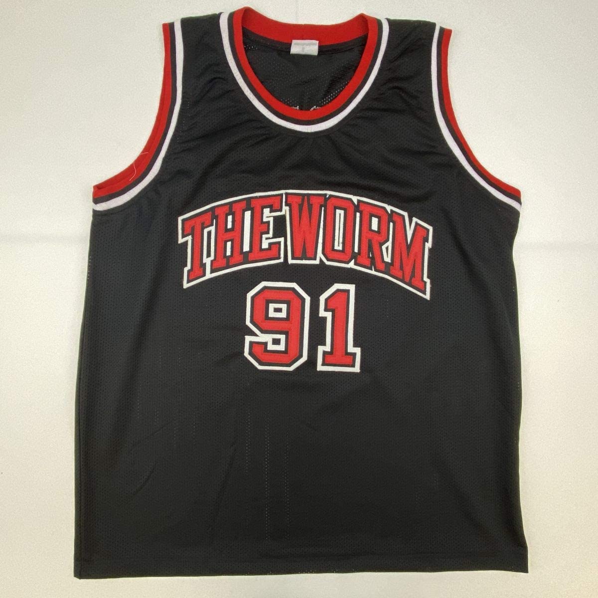 Autographed/Signed Dennis Rodman Chicago Black Basketball Jersey JSA COA - Sport Cards