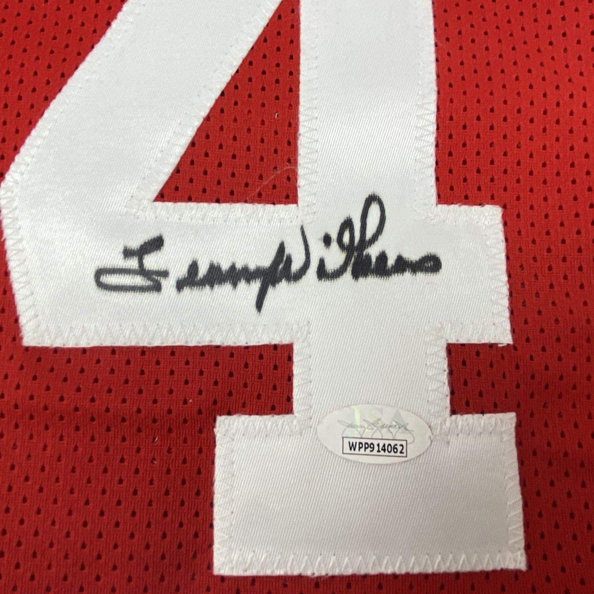 Autographed/Signed Lenny Wilkens St. Louis Red Basketball Jersey JSA COA - Sport Cards