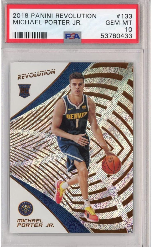 Graded 2018-19 Panini Revolution Michael Porter Jr. #133 Rookie RC Basketball Card PSA 10 Gem Mint - Sport Cards