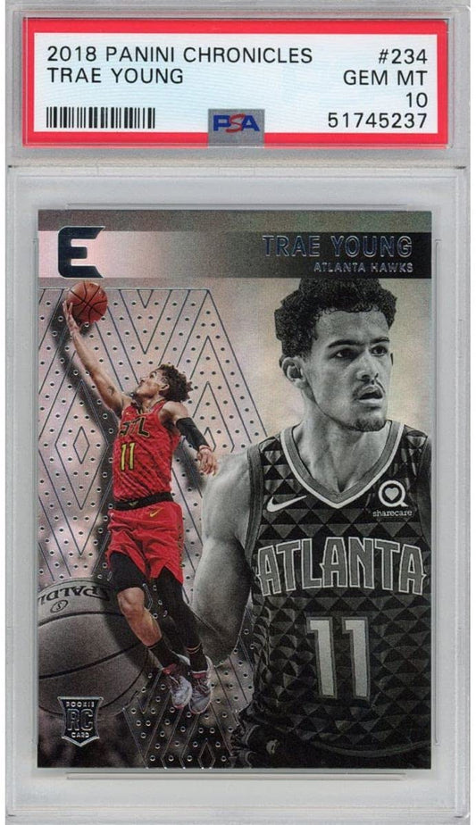 Graded 2018-19 Panini Chronicles Trae Young #234 Rookie RC Basketball Card PSA 10 Gem Mint