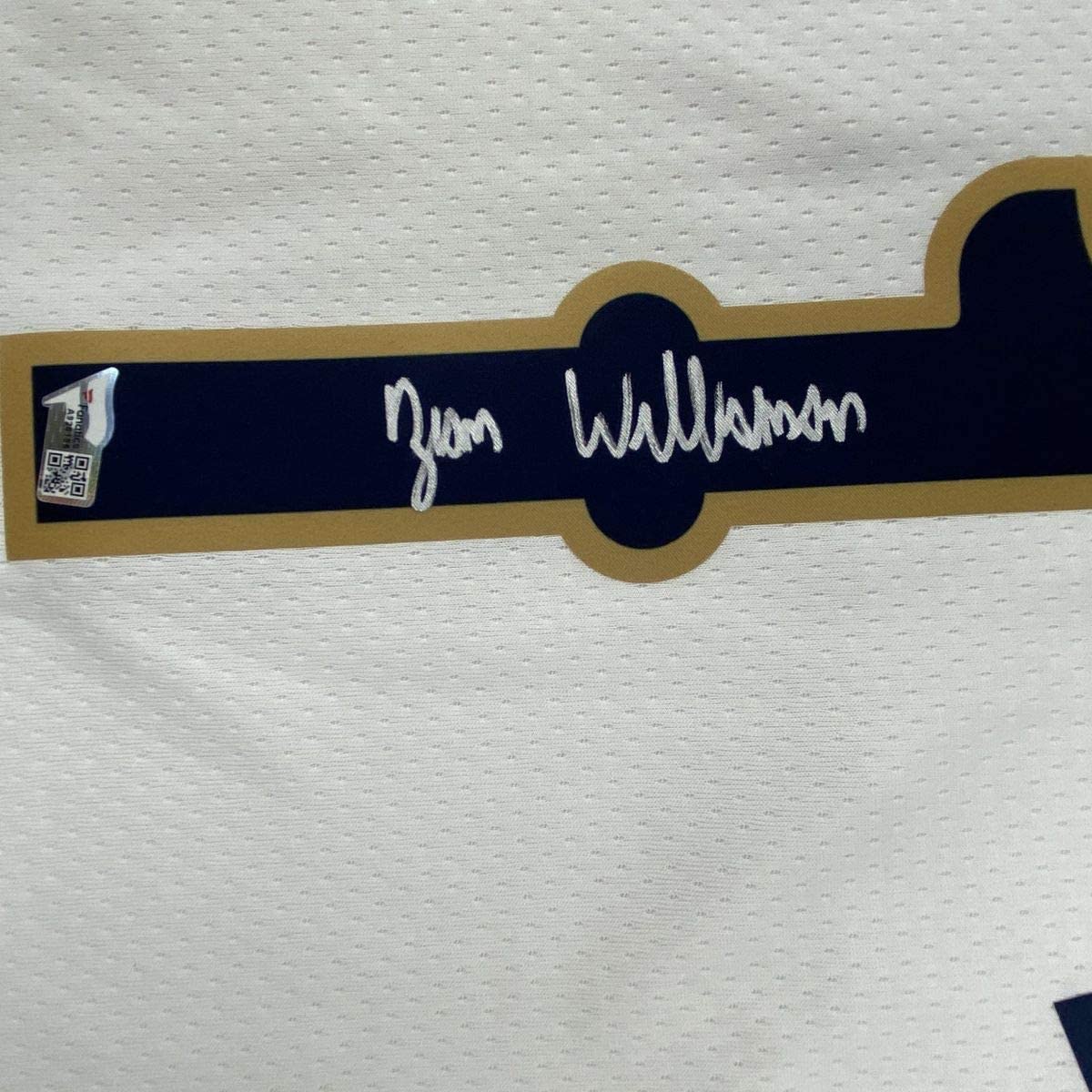 Autographed/Signed Zion Williamson New Orleans Pelicans White Swingman Nike Basketball Jersey Fanatics COA - Sport Cards