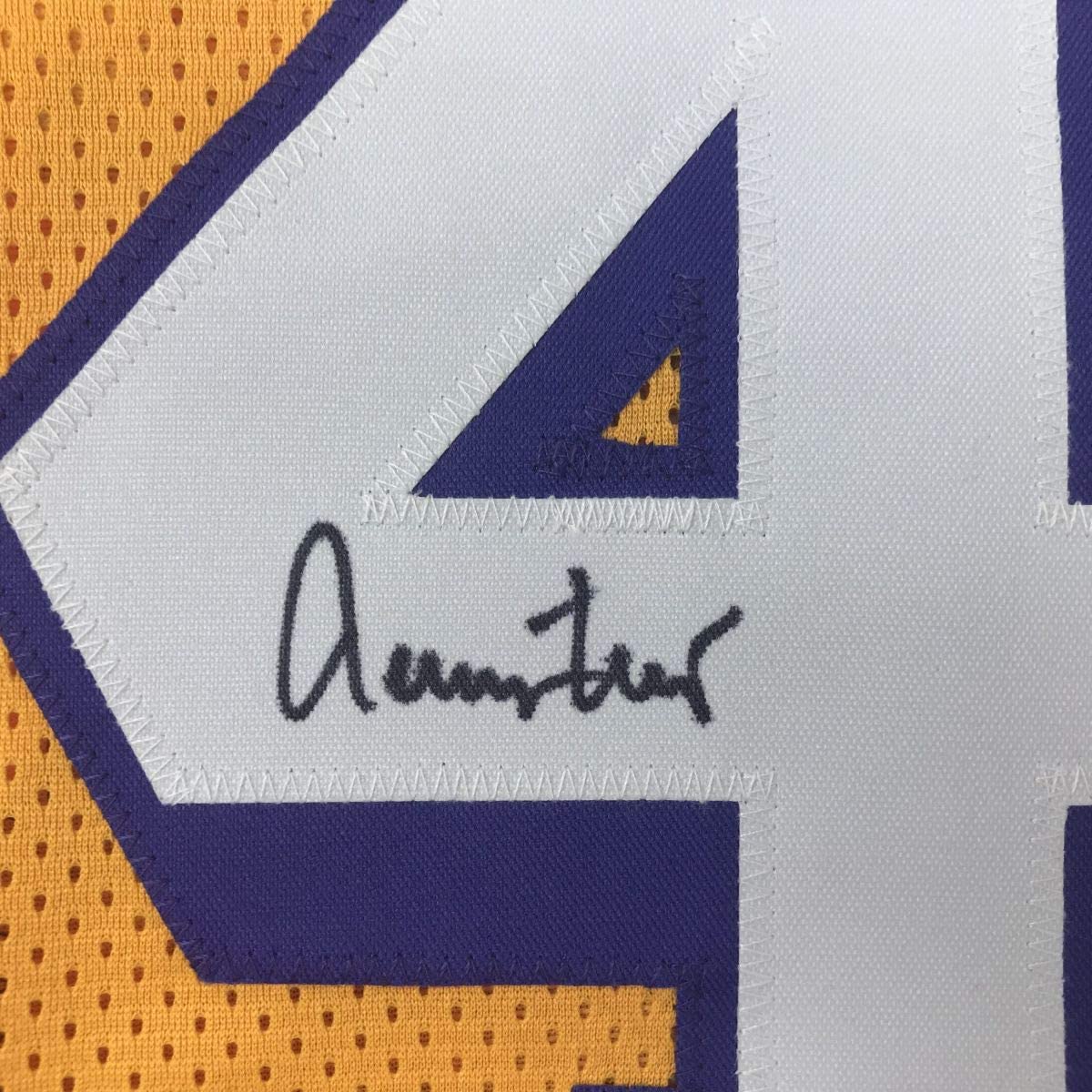 Autographed/Signed Jerry West Los Angeles LA Yellow Basketball Jersey JSA COA - Sport Cards