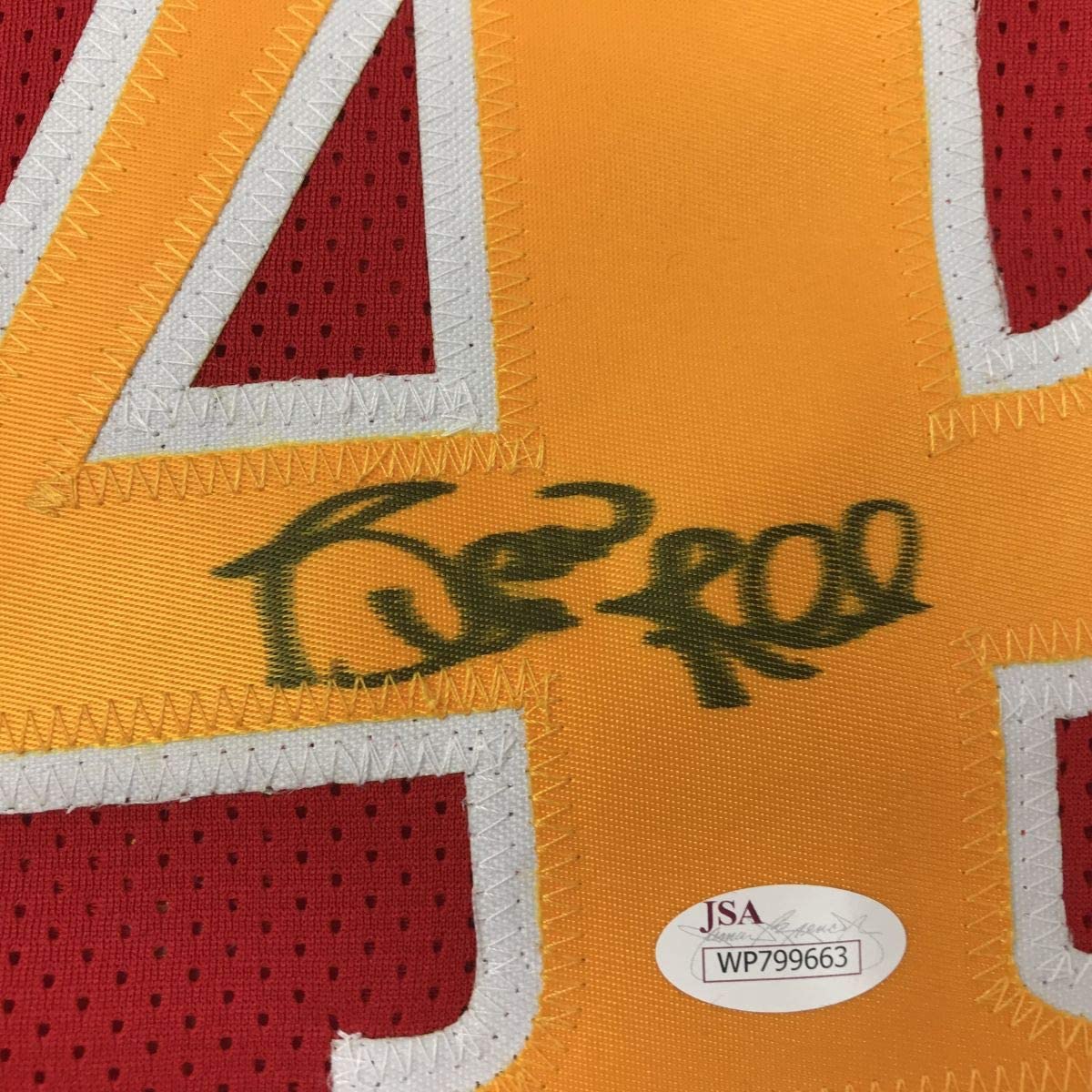 Autographed/Signed Spud Webb Atlanta Red Basketball Jersey JSA COA - Sport Cards