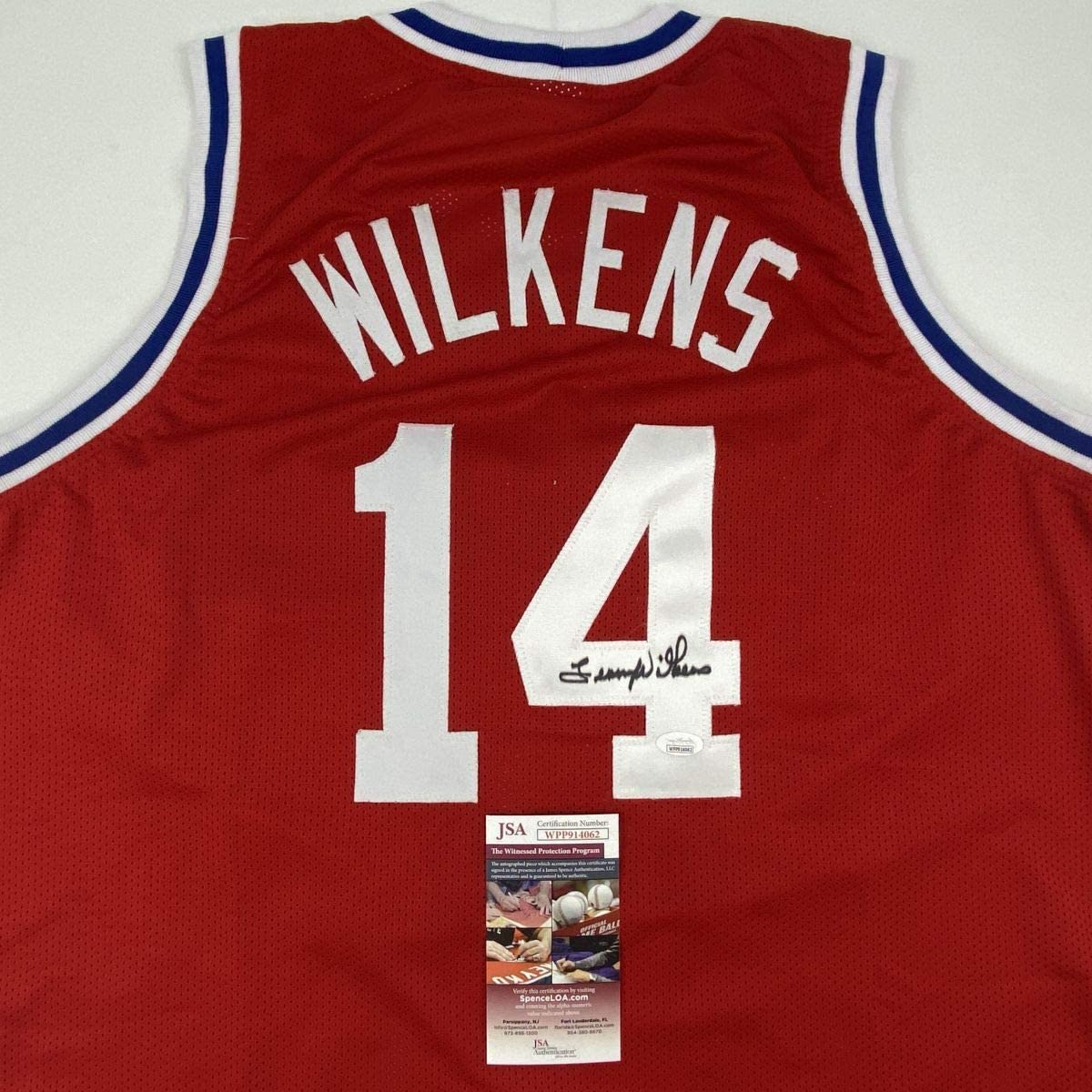Autographed/Signed Lenny Wilkens St. Louis Red Basketball Jersey JSA COA - Sport Cards