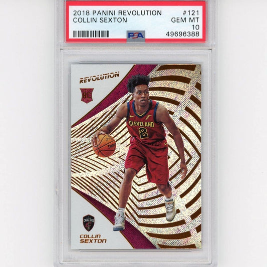 Graded 2018-19 Panini Revolution Collin Sexton #121 Rookie RC Basketball Card PSA 10 Gem Mint - Sport Cards