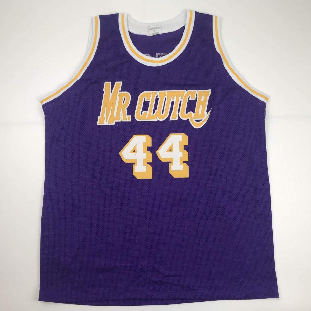 Autographed/Signed Jerry West Los Angeles LA Purple Basketball Jersey JSA COA - Sport Cards