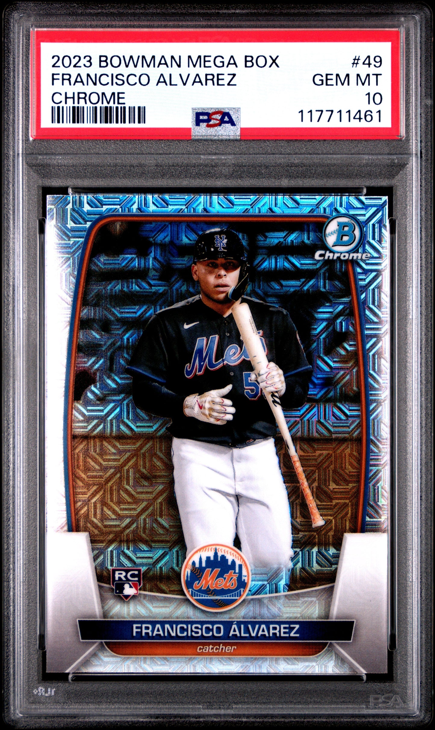 Graded 2023 Topps Bowman Mega Box Francisco Alvarez #49 Chrome Rookie RC Baseball Card PSA 10 Gem Mint - Sport Cards
