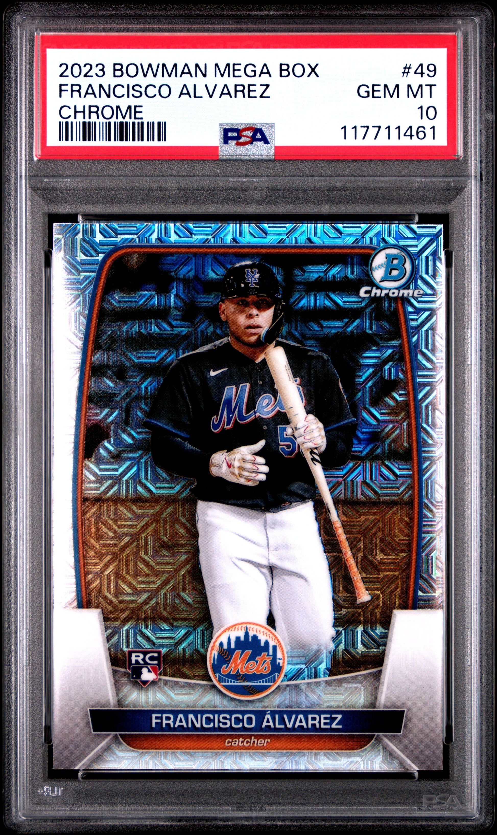 Graded 2023 Topps Bowman Mega Box Francisco Alvarez #49 Chrome Rookie RC Baseball Card PSA 10 Gem Mint - Sport Cards