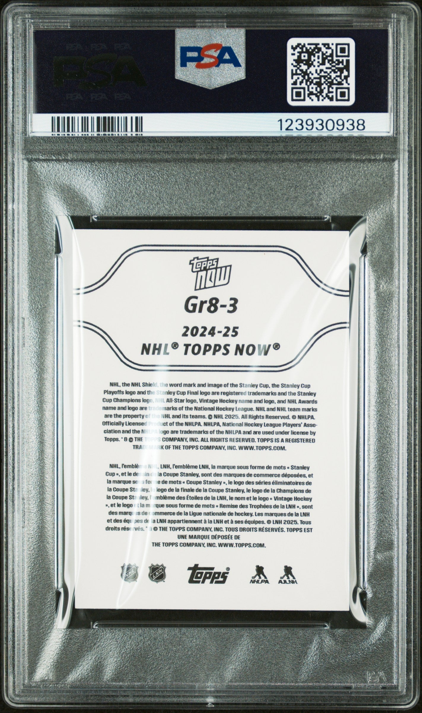 Graded 2024 Topps Now Alex Ovechkin #3 The GR8 Chase Sticker Hockey Card PSA 9 Mint