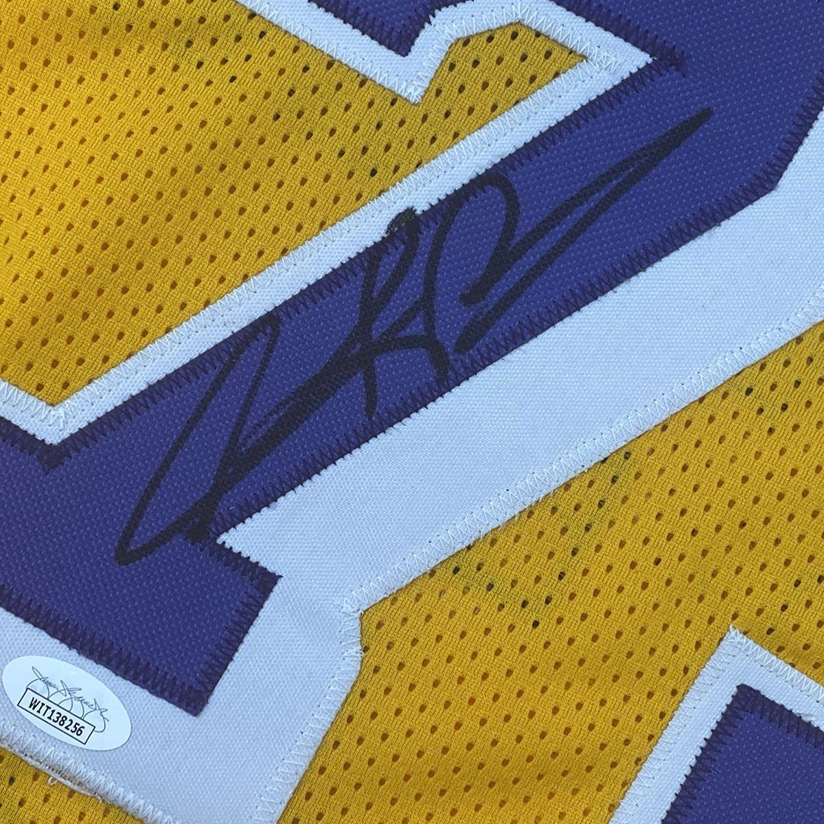 Autographed/Signed Dennis Rodman Los Angeles LA Yellow Basketball Jersey JSA COA #2 - Sport Cards