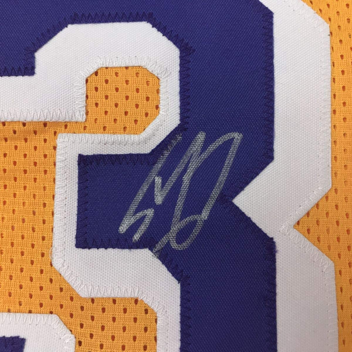 Autographed/Signed Shaquille Shaq O'Neal Los Angeles LA Yellow Basketball Jersey Beckett BAS COA - Sport Cards