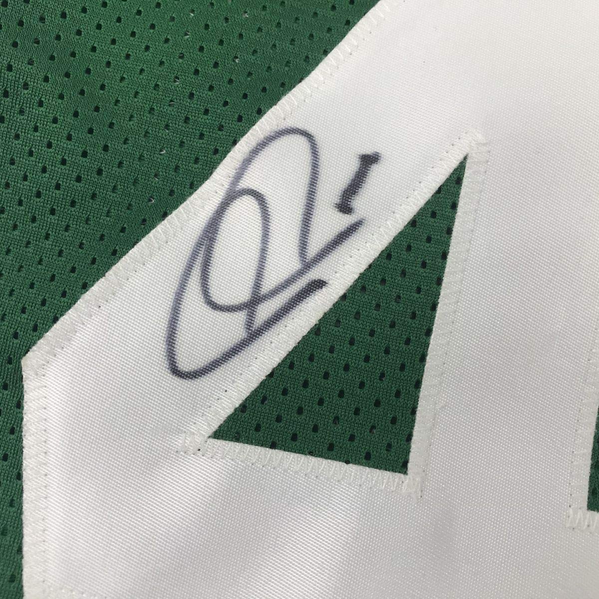Autographed/Signed Paul Pierce Boston Green Basketball Jersey Beckett BAS COA - Sport Cards