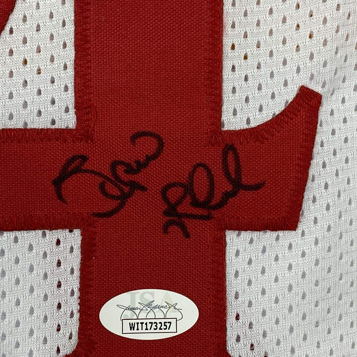 Autographed/Signed Spud Webb Atlanta White Basketball Jersey JSA COA - Sport Cards