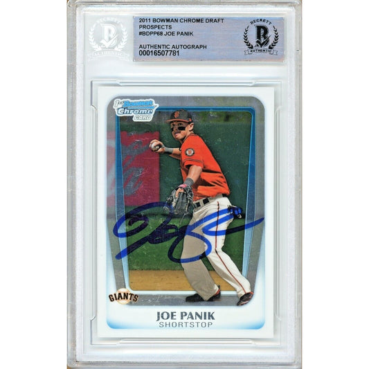 2011 Bowman #BDPP68 — Joe Panik SF Giants Autographed Trading Card — Beckett Authentication