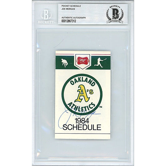 1984 #te — Joe Morgan Oakland Athletics Autographed Trading Card — Beckett Authentication
