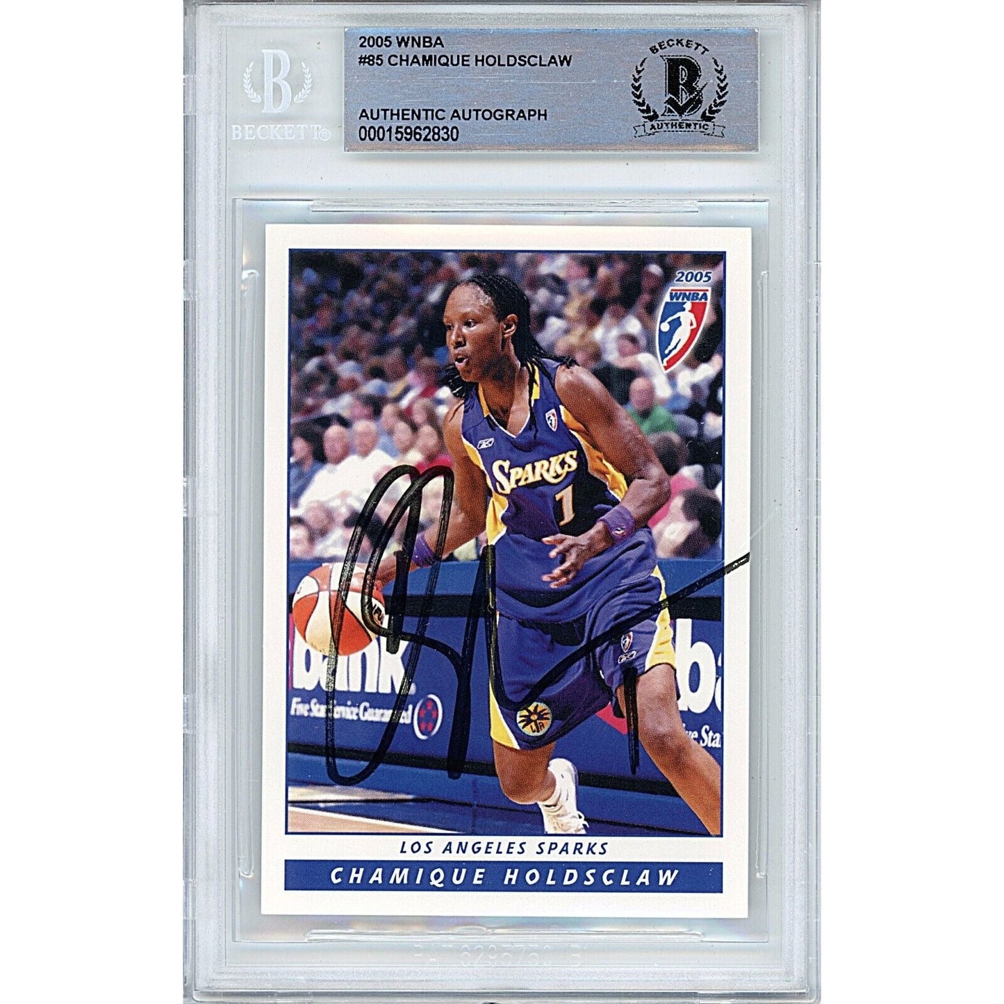 2005 WNBA #85 — Chamique Holdsclaw LA Sparks Autographed Trading Card — Beckett Authentication