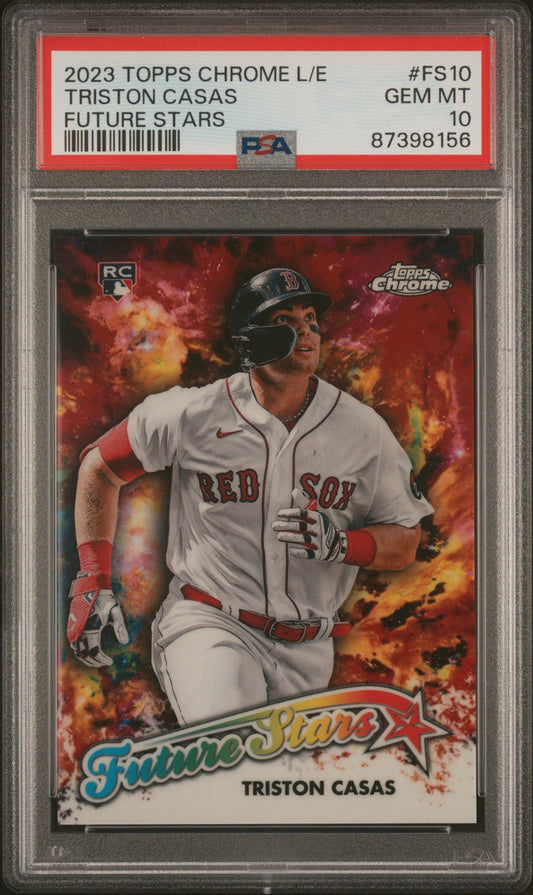 Graded 2023 Topps Chrome Logofractor Edition Triston Casas #FS10 Future Stars Rookie RC Baseball Card PSA 10 Gem Mint