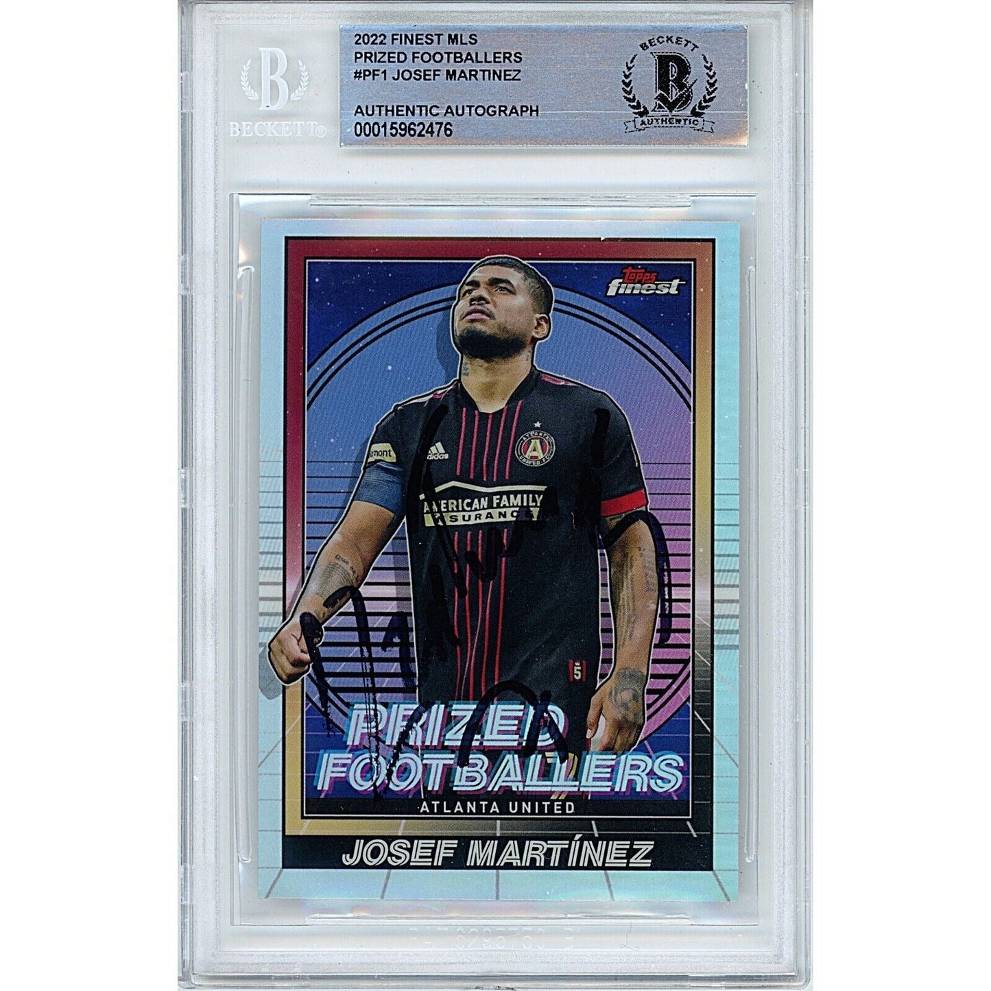 2022 Topps Finest MLS Top Performers #PF1— Josef Martinez Atlanta United Autographed Trading Card — Beckett Authentication
