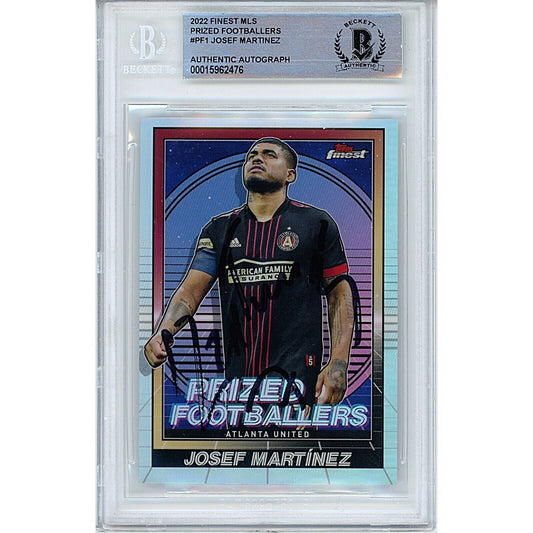 2022 Topps Finest MLS Top Performers #PF1— Josef Martinez Atlanta United Autographed Trading Card — Beckett Authentication
