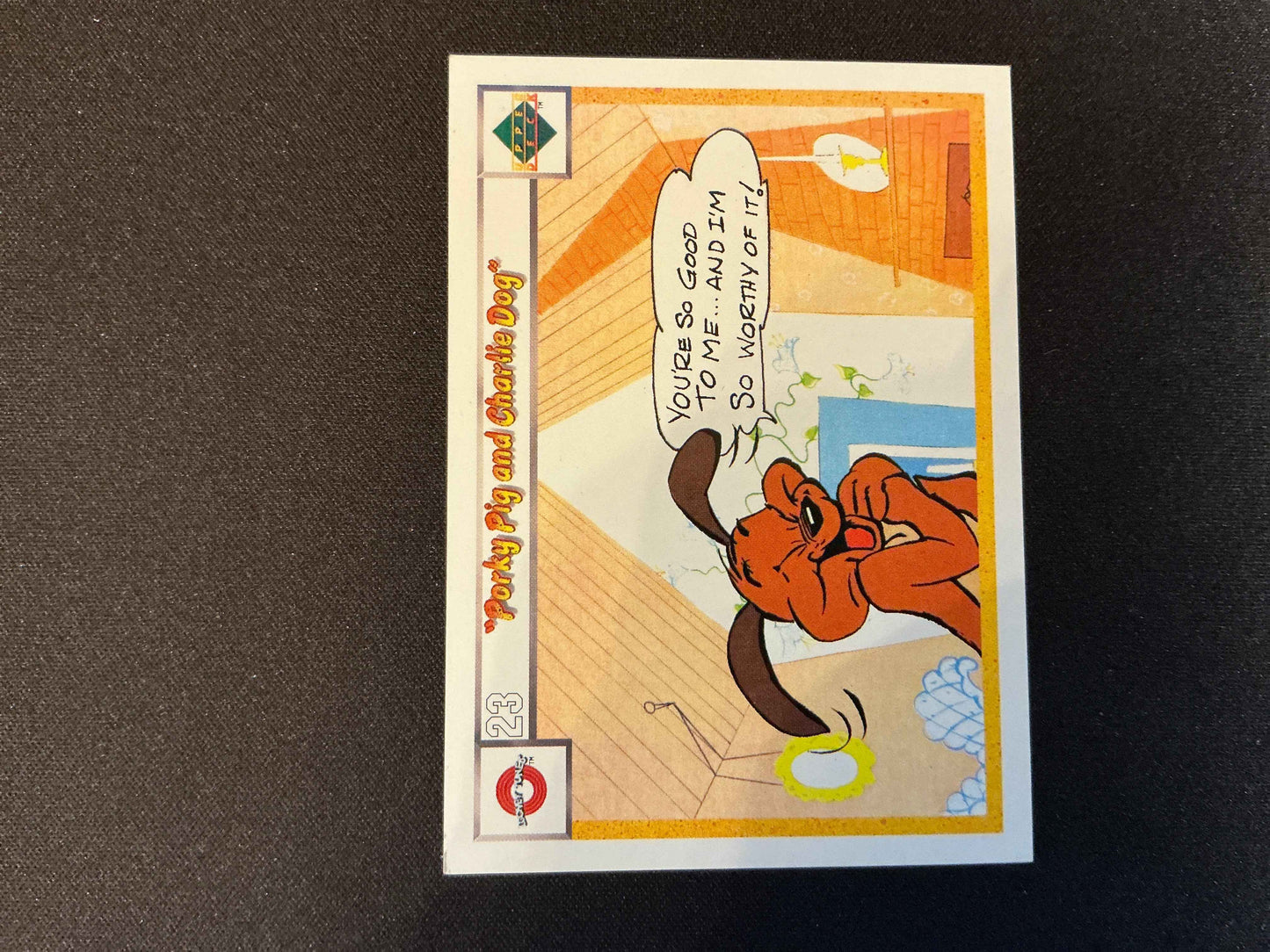 1990 Upper Deck Comic Ball #23/32 Porky Pig/Charlie the Dog Card