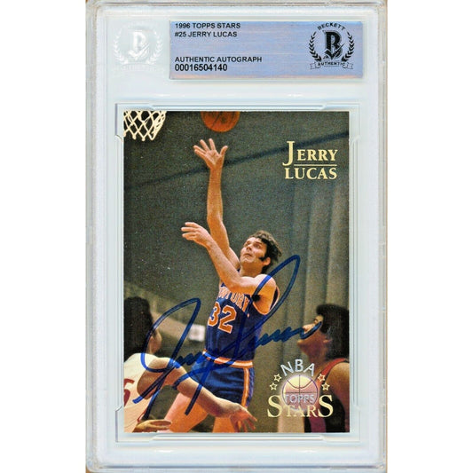 1996 Topps — Jerry Lucas New York Knicks New York Knicks Autographed Trading Card — Beckett Authentication