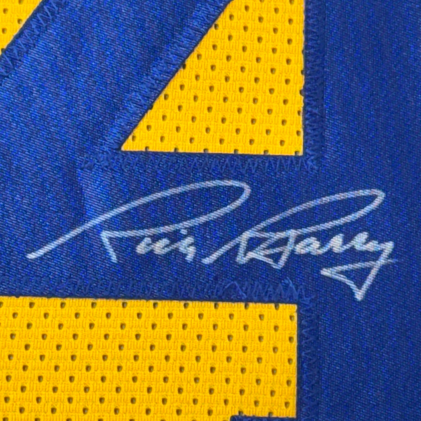 Framed Autographed/Signed Rick Barry 35x39 Golden State Yellow Basketball Jersey JSA COA - Sport Cards
