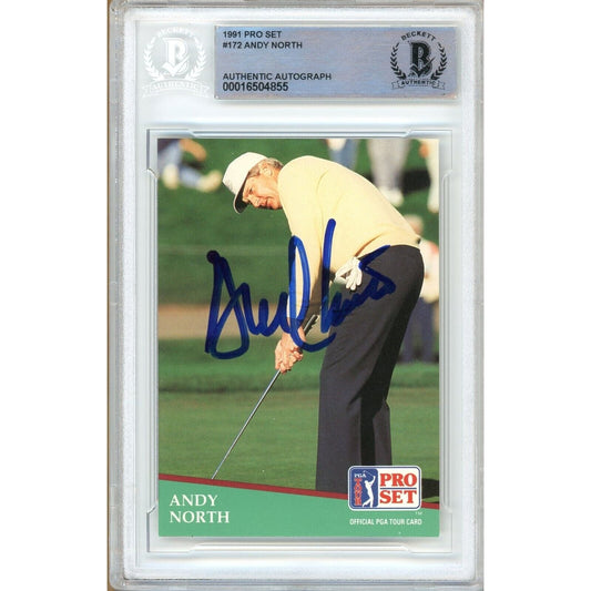 1991 PGA Pro Set #172 — Andy North Autographed Golf Trading Card — Beckett Authentication