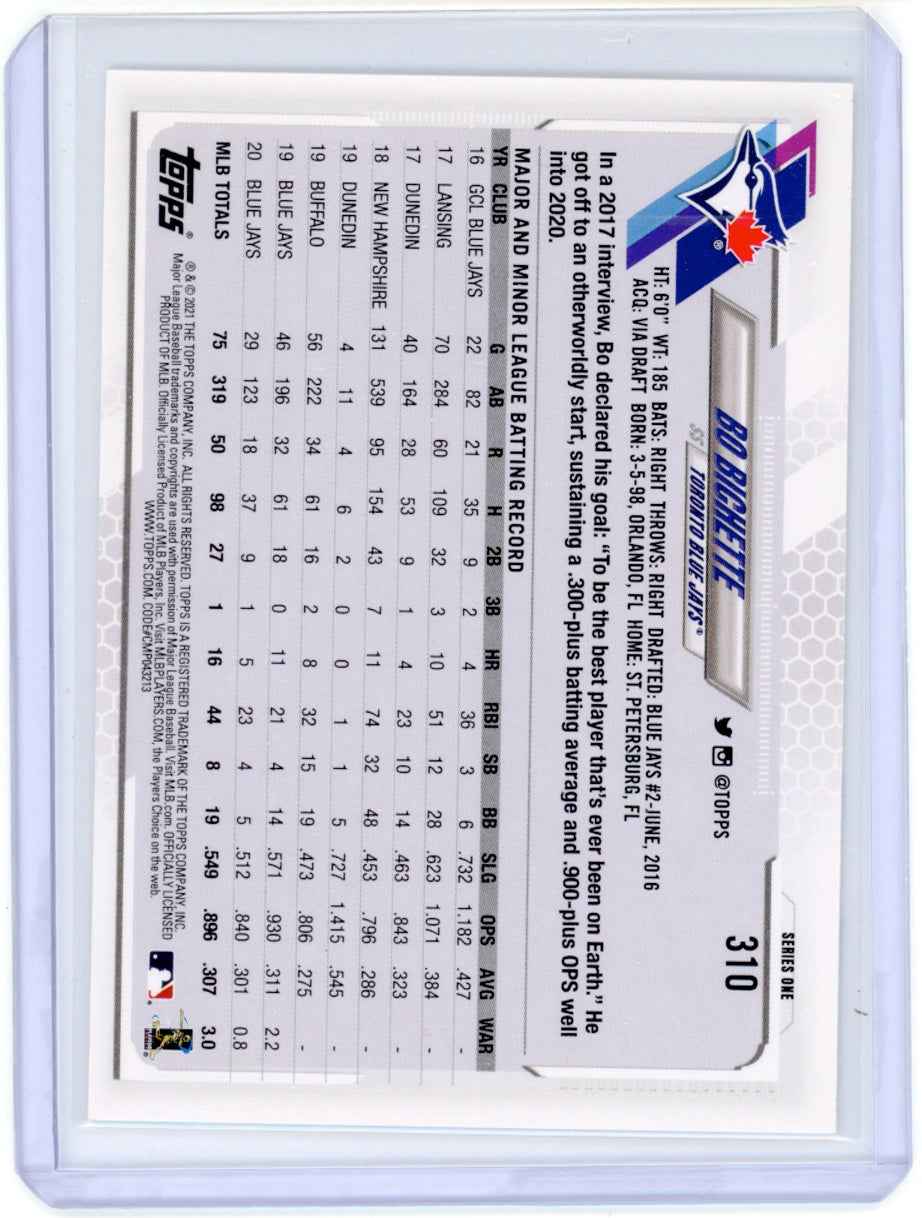 2021 Topps #310 Bo Bichette FS Blue Jays Card