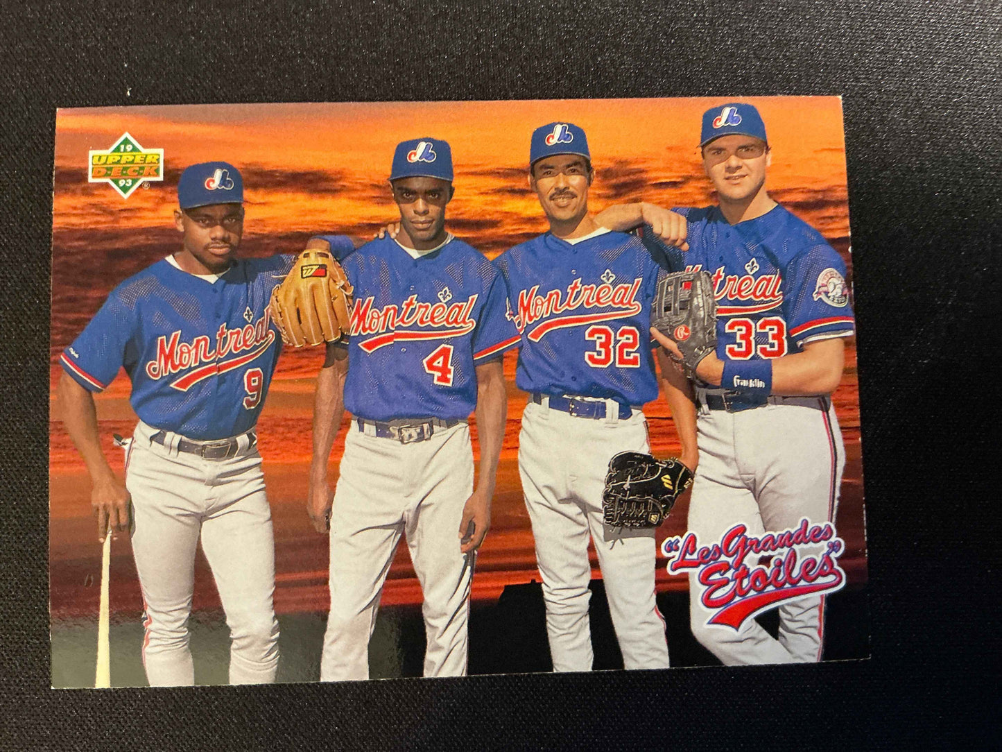 1993 Upper Deck #481 Marquis Grissom Delino DeShields Rafael Martinez Larry Walker Card